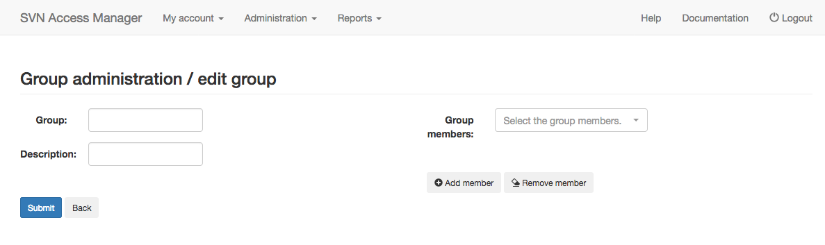 Edit group dialog