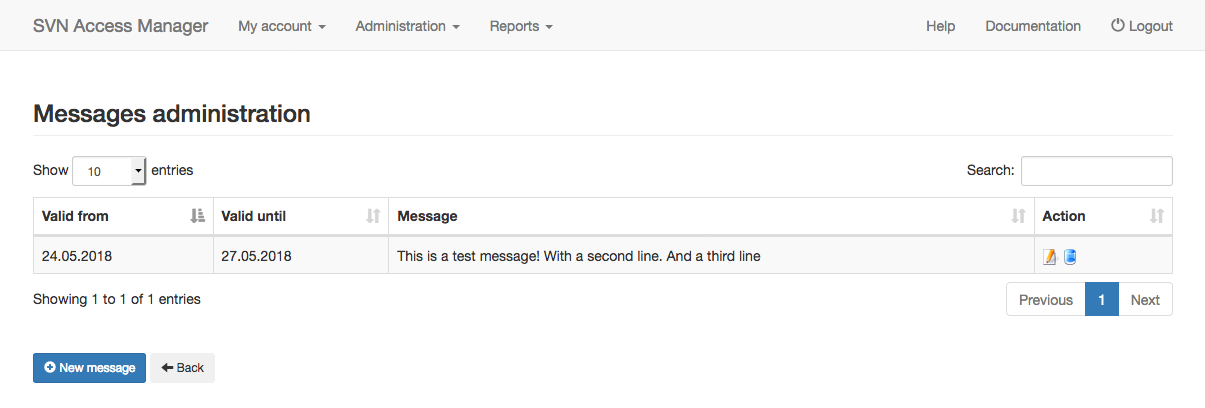 Message administration overview